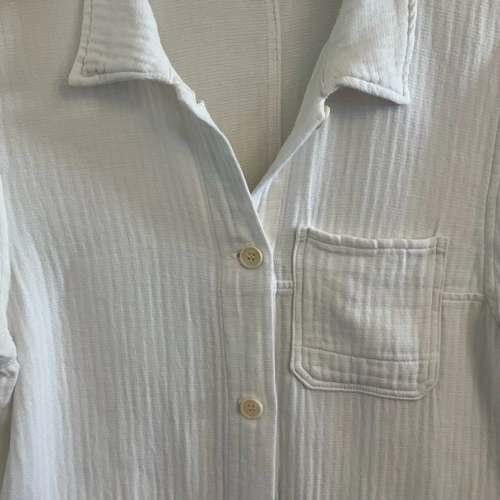 LACAUSA  White Utility Work Jacket, Sz S